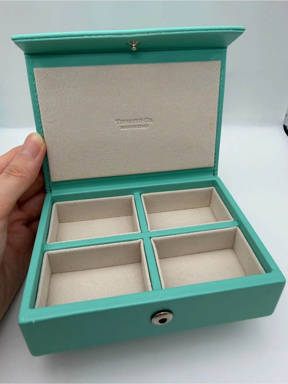 Tiffany & Co. New Small Leather Travel Jewelry Box